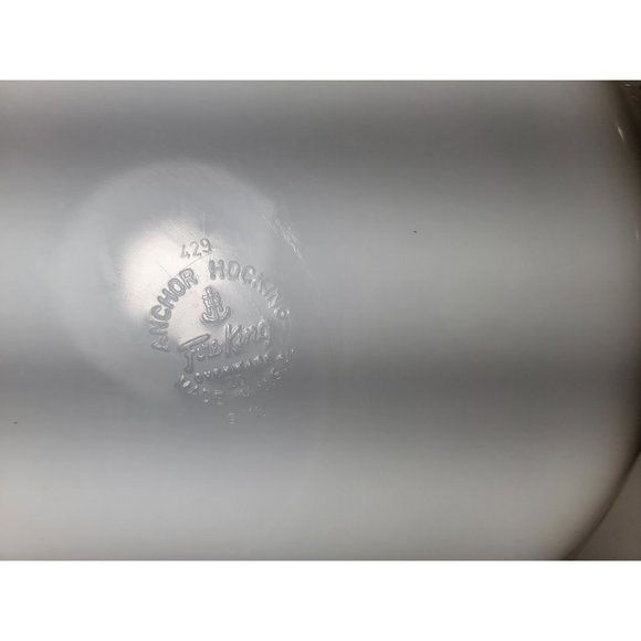 Anchor Hocking Fire King Green Meadow Milk Glass 9 Inch #429 Oven Proof made USA - Picture 8 of 9